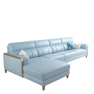 China (Other)Wholesale Adjustable L Shape Sofa Set Modern Leather Furniture Living Room Sets Leather Couch Sectionals for sale