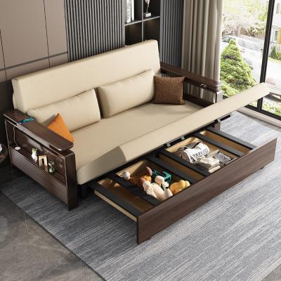 China Convertible Living Room Furniture Space Saving Couch Folding Sofa Bed With Storag Multifunctional Divan Modern Sofa Cum Bed 3 Seat for sale