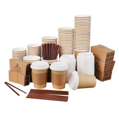 China Cheap Biodegradable Factory Manufacturer Disposable Double Walled Printed Paper Coffee Cups for sale