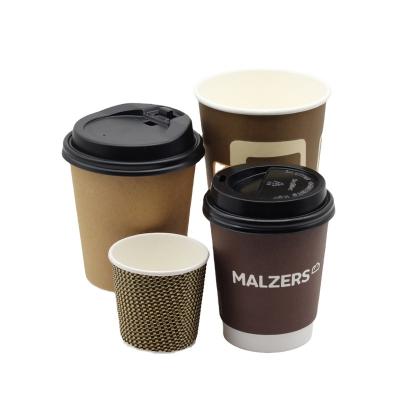 China Double wall coffee paper cup strong paper cup for hot drinks for sale