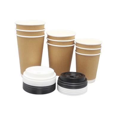 China High quality 12oz/16oz/20oz disposable hot drink coffee paper cup for milk tea for sale