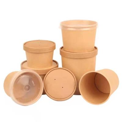 China Wholesale take away kraft salad paper bowl made in China for sale