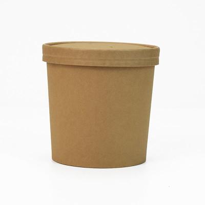 China Wholesale take away white brown paper soup cup soup bowl for sale