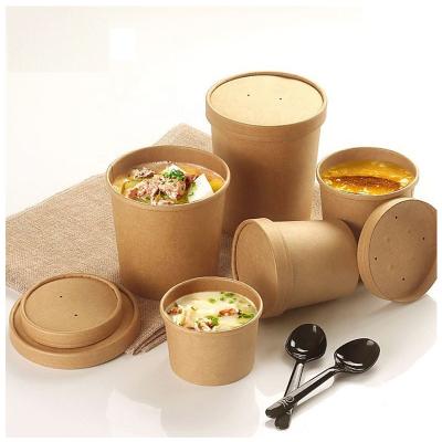 China Good selling disposable heat resistance salad paper cup soup bowl for food container for sale