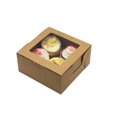 China food packaging kraft paper wholesale paper food box with window for sale