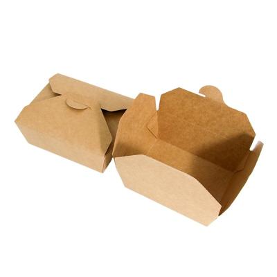 China Kraft Paper Packaging Disposable Custom Paper Packaging Food Paper Box for sale