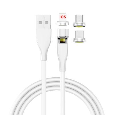 China 3A Fast Charge 540 Degree Magnetic Rotation Multifunctional Usb Cable Mobile Phone Charging Magnetic Usb Data Transfer Cable for sale