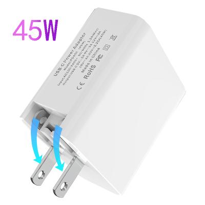 China Universal Type-C Laptop Charger 5V 9V 12V 15V 20V 45W USB Wall Power Supply Palladium for sale