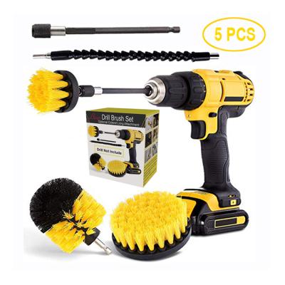 China Hot Selling Design Cleaning Brush Bathroom Brush Tool 5pcs Drill Brush Cleaning Kit for sale