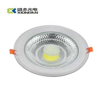 China Modern Round Recessed COB Downlight Ceiling Lead Glass Panel Light Factory Wholesale Price OEM for sale