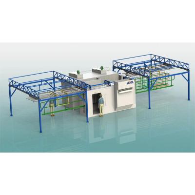 China Building Material Shops Ailin Industrial Turnkey Manual Powder Coating Plant Profiles Electrostatic Powder Coating Production Line System for sale