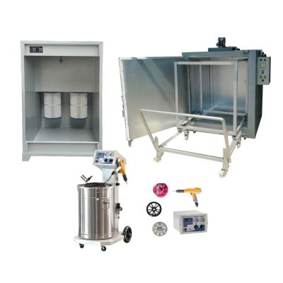 China Building Material Stores Ailin CE Certified Industrial Manual Electrostatic Powder Coating Equipment Set For Wheel / Rim for sale