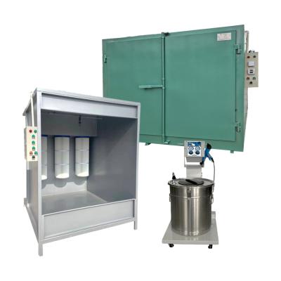 China Easy-Efficient Electrostatic Equipment Building Material Stores Ailin OEM Powder Coating Kit Powder Gun Spray Booth Curing Oven for Alloy Wheels for sale