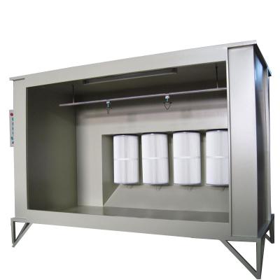 China Building Material Stores Ailin CE Approved Professional Manual Powder Coating Paint Spray Booth For Powder Recovery for sale