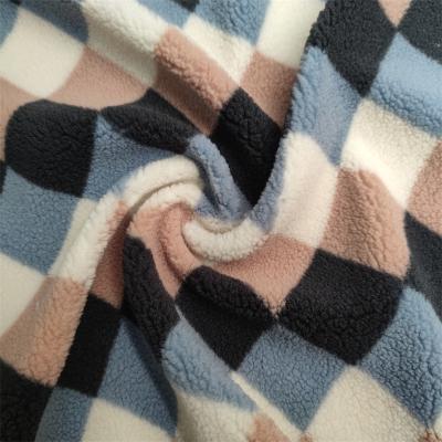 China China Manufacturer Supply Professional High Quality Artificial Wool Soft Plush Polyester Dyeing Fabric for sale