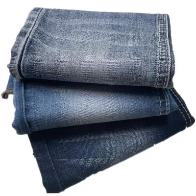 China Breathable 8.9 Ounce Indigo Elasticity Cotton Polyester Wholesale Spandex Viscous Denim Fabric For Jeans for sale