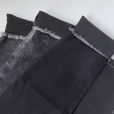 China Breathable Manufacturer Recommended Cost Effective Black On Black 10.7oz TR Stretch Cotton Rope Denim Fabric For Jeans for sale