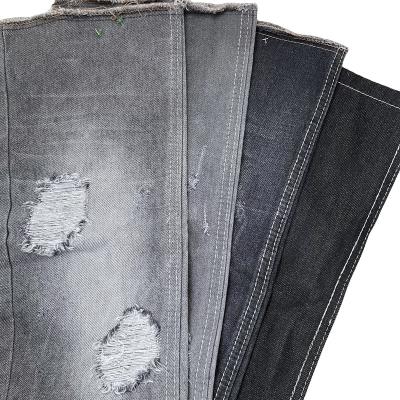 China 2022 breathable gray blue raw material wholesale denim fabric for jeans for sale