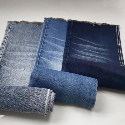 China 6.2 oz Indigo Breathable Cotton 98% Viscose 2% Stock Wholesale Denim Fabric for sale