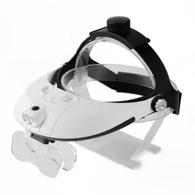 China Protect Eyes 1X 1.5X 2X 2.5X 3.5X 5 Headset Repair Helmet Headband Magnifier Magnifier Head Magnifying Glass for sale