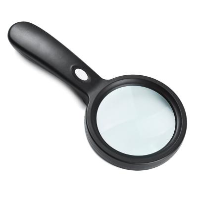 China Large Dia Glass Magnifier Hand Held 12 LED 10x Magnifier 83mm Magnifying Lens Hand Held Led Lamp, Led Magnifier for sale