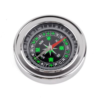 China 60mm Mini Round Magnetic Watch Aluminum Promotional Outdoor Silver Brass Compass For Hiking for sale