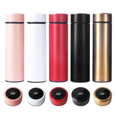 China Disposable Free Custom Vacuum Water Bottle Led Display Temperature Smart Bottle Insulated Thermos for sale