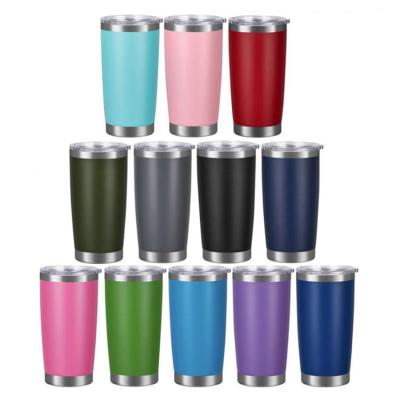 China 20oz Stainless Steel 18/8 Tumbler Double Wall Disposable Vacuum Insulated Beer Keep Cold Mugs and Coffee Mug for sale