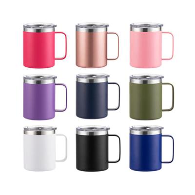 China Bestselling Disposable Double Wall Stainless Steel Vacuum Insulated 12oz Beer Coffee Tumbler Mug With Handle for sale