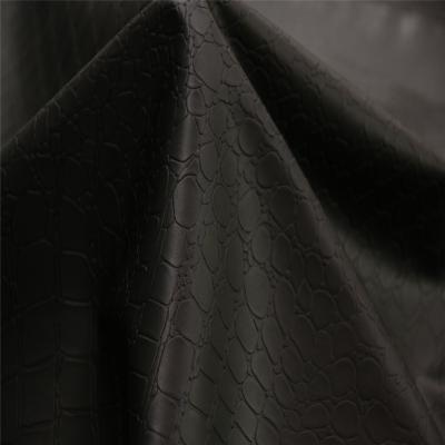 China Hot Selling Popular Waterproof PU Coated To Emboss Synthetic Leather Stretch For Garment for sale