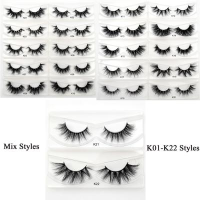 China 25-30 bulk seller 25mm mink eyelashes 25mm mink eyelash lashes3d mink fur 5d mink eyelashes series 100% K times true with packing box for sale