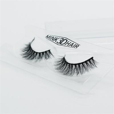 China Wholesale Hot Selling Natural Long Eyelash 3D Mink Eyelash With Private Label for sale