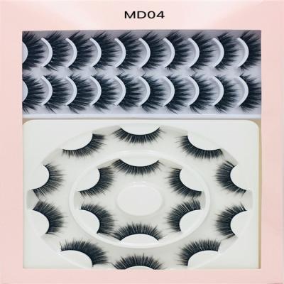 China Natural Long Lashes 3d Wholesaler 18 Pairs False Mink Eyelashes Pack Flower Trays Hot Selling False Eyelashes for sale