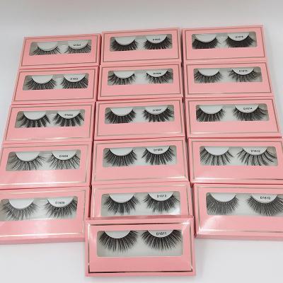 China Hot Selling Natural False Mink Eyelash Long Fluffy Eyelashes Seller Customized Own Logo And Packaging Pink Lashes for sale