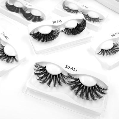 China Wholesale High Quality 100% Hand Made Natural Mink 25mm False Eyelashes Long Individual Lashes for sale