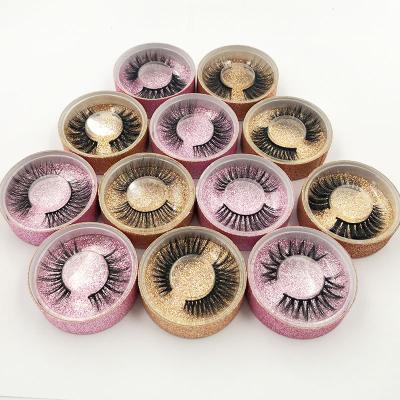 China Handmade Wholesale 3D 100% Natural Private Label Custom Long Lashes Bundles Faux Mink Lashes for sale