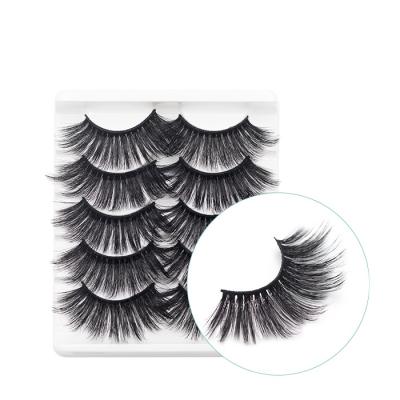 China High Quality 5D 25Mm Long Natural Popular Popular Outstanding Magnetic False Mink Eyelashes for sale