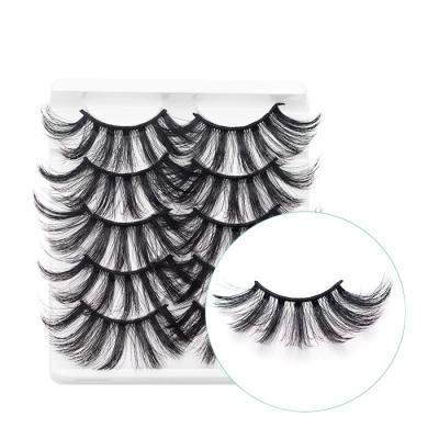 China Wholesale Fake Mink Eyelashes Extensions 5D 25Mm Long Natural Super Quality for sale