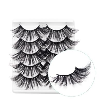 China Customized Natural Top Quality 5D Long Seller Boxes 25Mm Faux Mink Eyelashes for sale