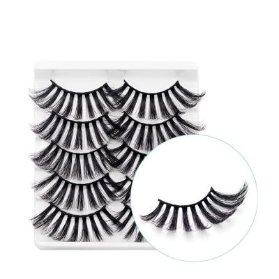 China Competitive Price Good Quality 5D 25Mm Natural Fluffy Long Faux Mink Eyelashes for sale