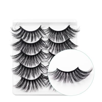 China Natural Popular Exceptional Quality 5D 25Mm Long Magnetic False Mink Eyelashes for sale