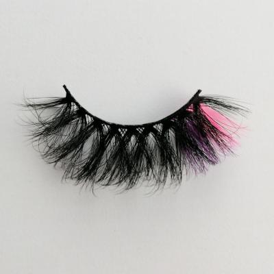 China Lash Boxes Private Label Long False Mink Eyelashes Natural False Eyelashes 5D Custom Color for sale