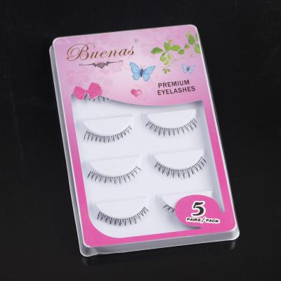 China Long Natural Wholesale 5 Pairs Bottom Licks And Transparent Band Lashes for sale