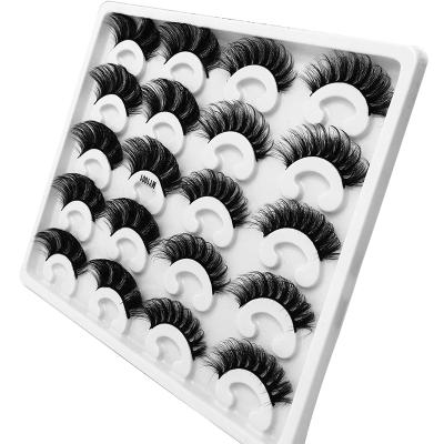 China Factory Wholesale Natural Long Lashes 25mm False Mink Eyelashes Luxury 100% Free Seller for sale