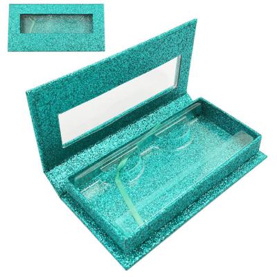 China Transparent Box False Eyelashes Window Opening Rectangular Box Eyelash Logo Box Customization for sale