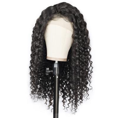 China Deep Wave 13*4 Full Lace Wig Wholesale Half Lace Hair Tangle Real Natural Hair Wig for sale