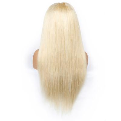 China Wholesale tangle hair selling high quality 613# head set half hair 13*4 lace wig straight hair wig sheath for sale