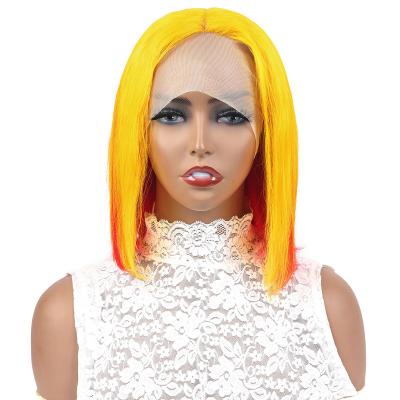 China Tangle Hair Wholesale Most Popular Human Wig BOB 613# Two Color Head Set Straight T Piece 13*4*1 Lace Wig for sale