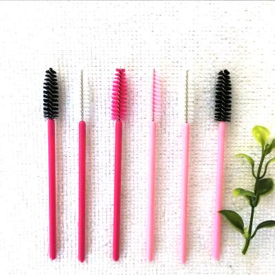 China Wholesale Natural Long Grafted Eyelash Brush Eyebrow And Eyelash Comb Makeup Tool Mini Color Eyelash Brush for sale