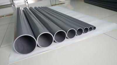 China 100mm-6000mm Grey PVC Pipe Round Grey Plastic Pipe Fittings for sale